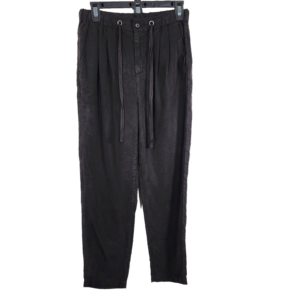 American Eagle Womens Drawstring Pants Size 2 High Rise Lyocell Black Lounge